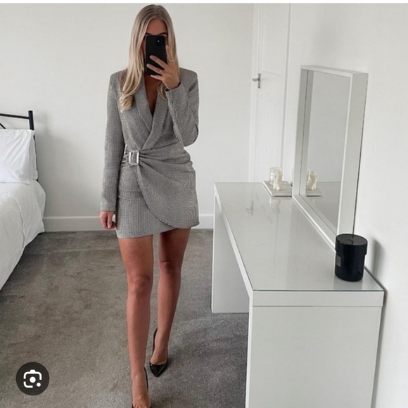 Zara * Bloggers Favorite houndstooth blazer dress - Picture 4 of 16